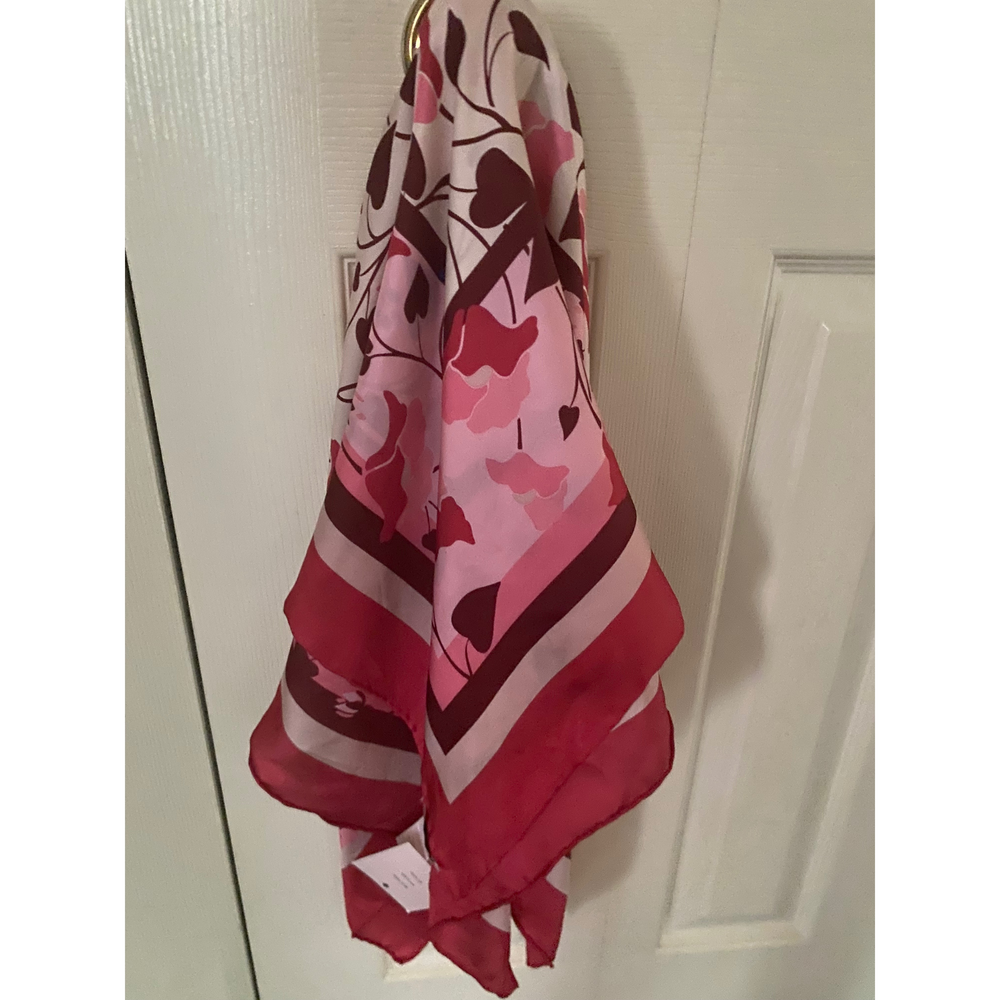 Kate Spade New York Floral Melody 100% Silk Scarf in Pink - Picture 2 of 4